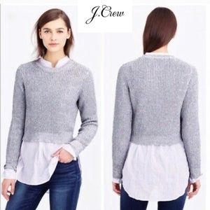J Crew Multi Color Shimmer Ribbed Sweater